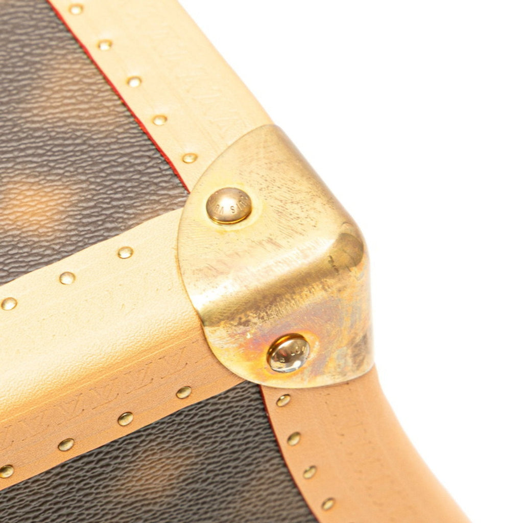 Louis Vuitton Brown Pvc Leather Handbag