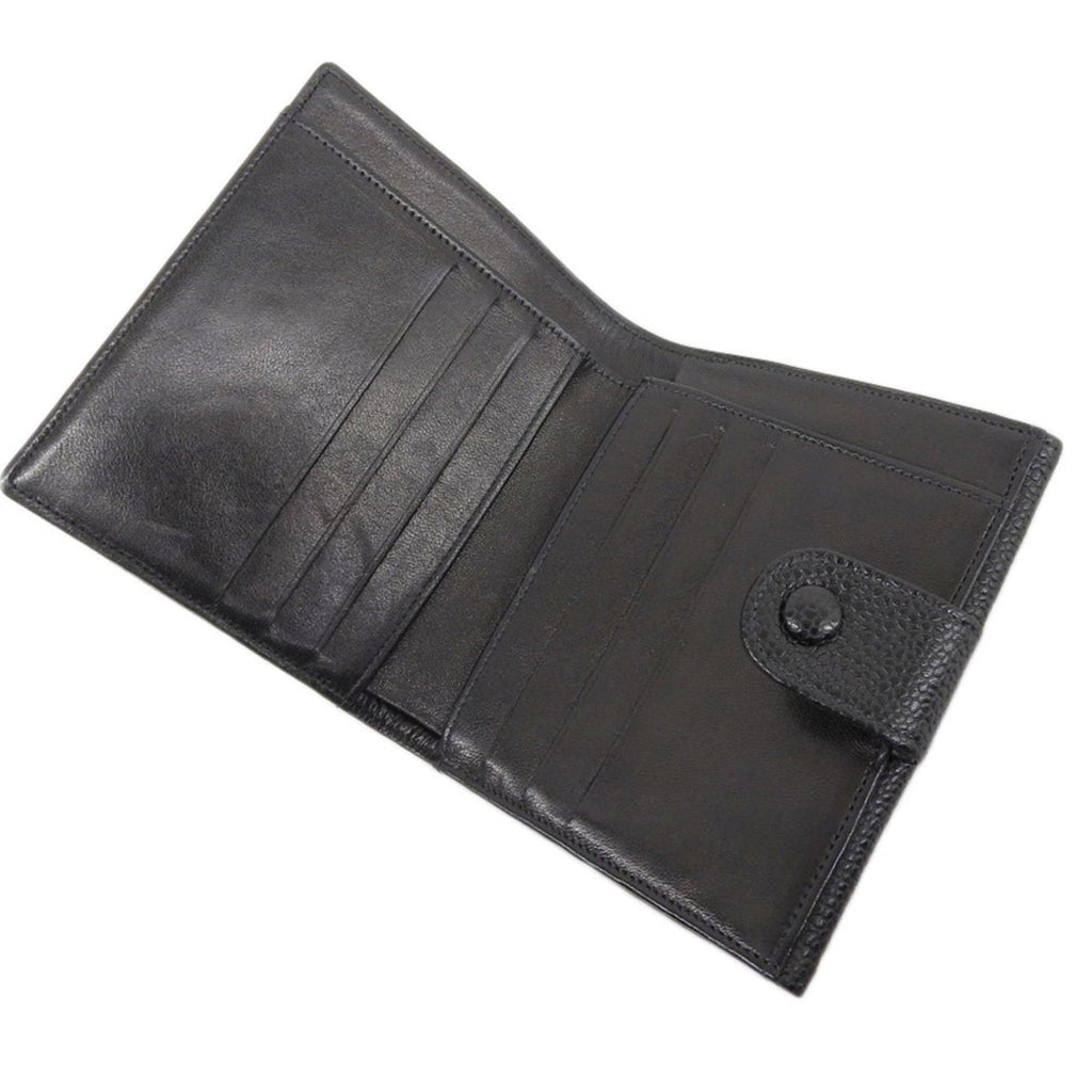 Chanel Black Grained Calfskin Wallet (Bi-Fold)
