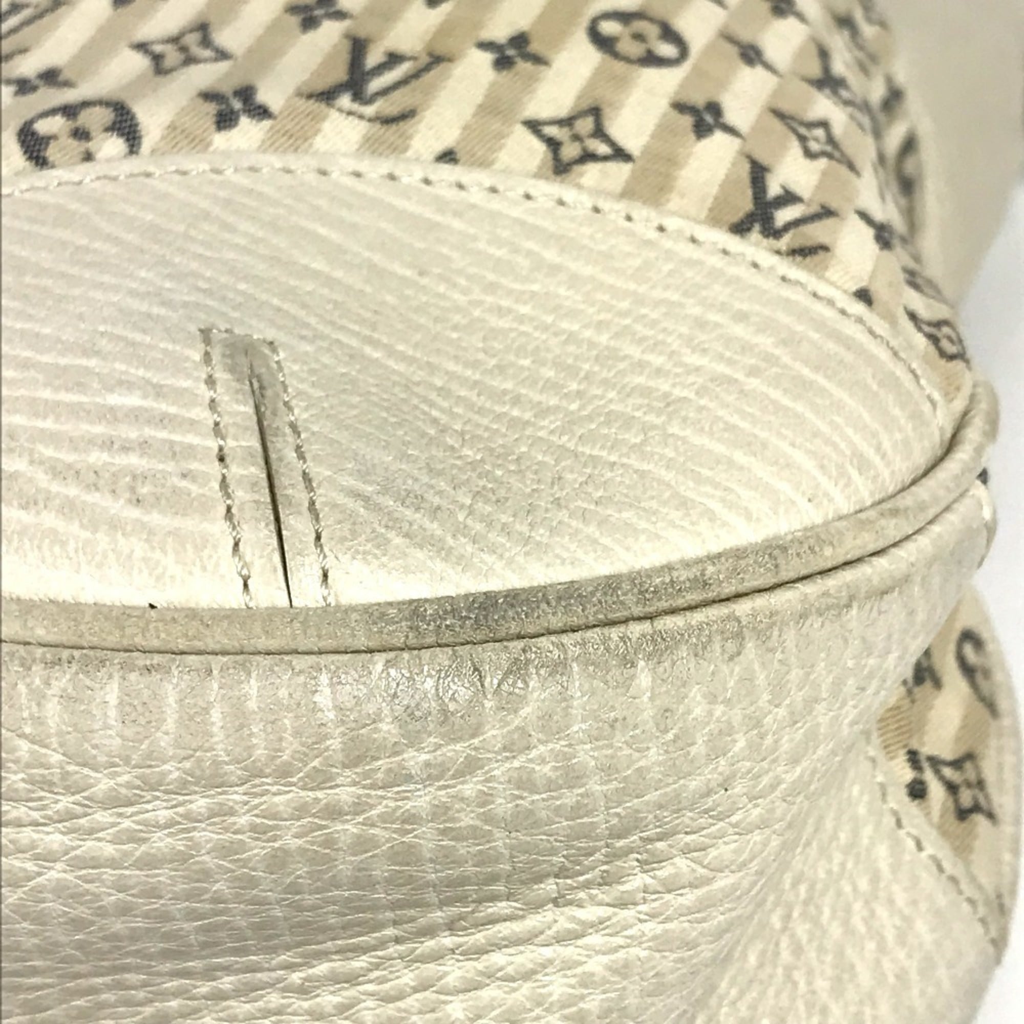 Louis Vuitton Monogram Mini Lin Beige White Monogram Mini Lin Handbag Tote Bag