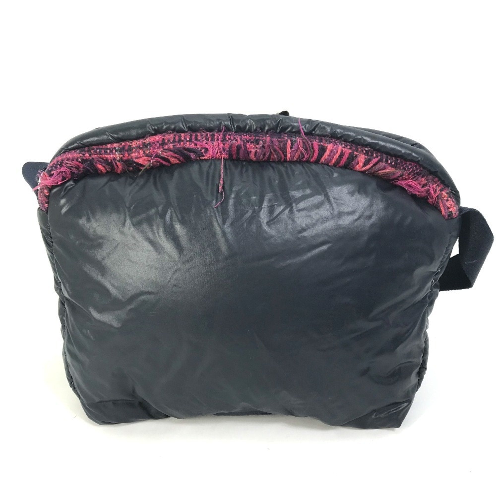 Chanel Navy Pink Nylon Tweed Fanny Pack Shoulder Bag