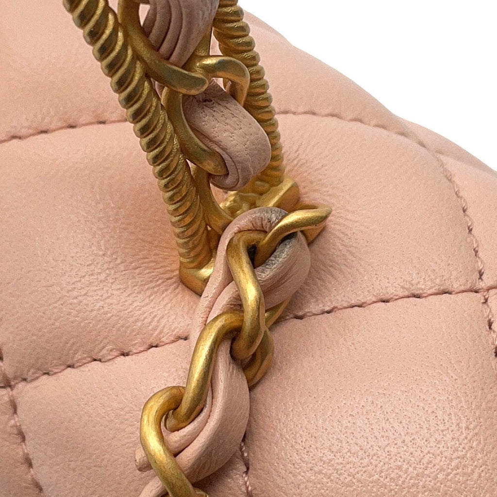 Chanel Light Pink Leather Handbag Shoulder Bag