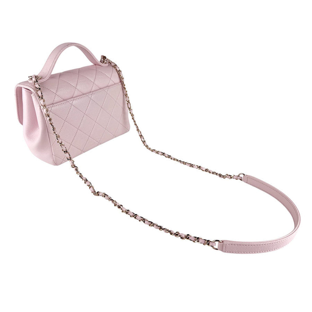 Chanel Light Pink Grained Calfskin Handbag Shoulder Bag