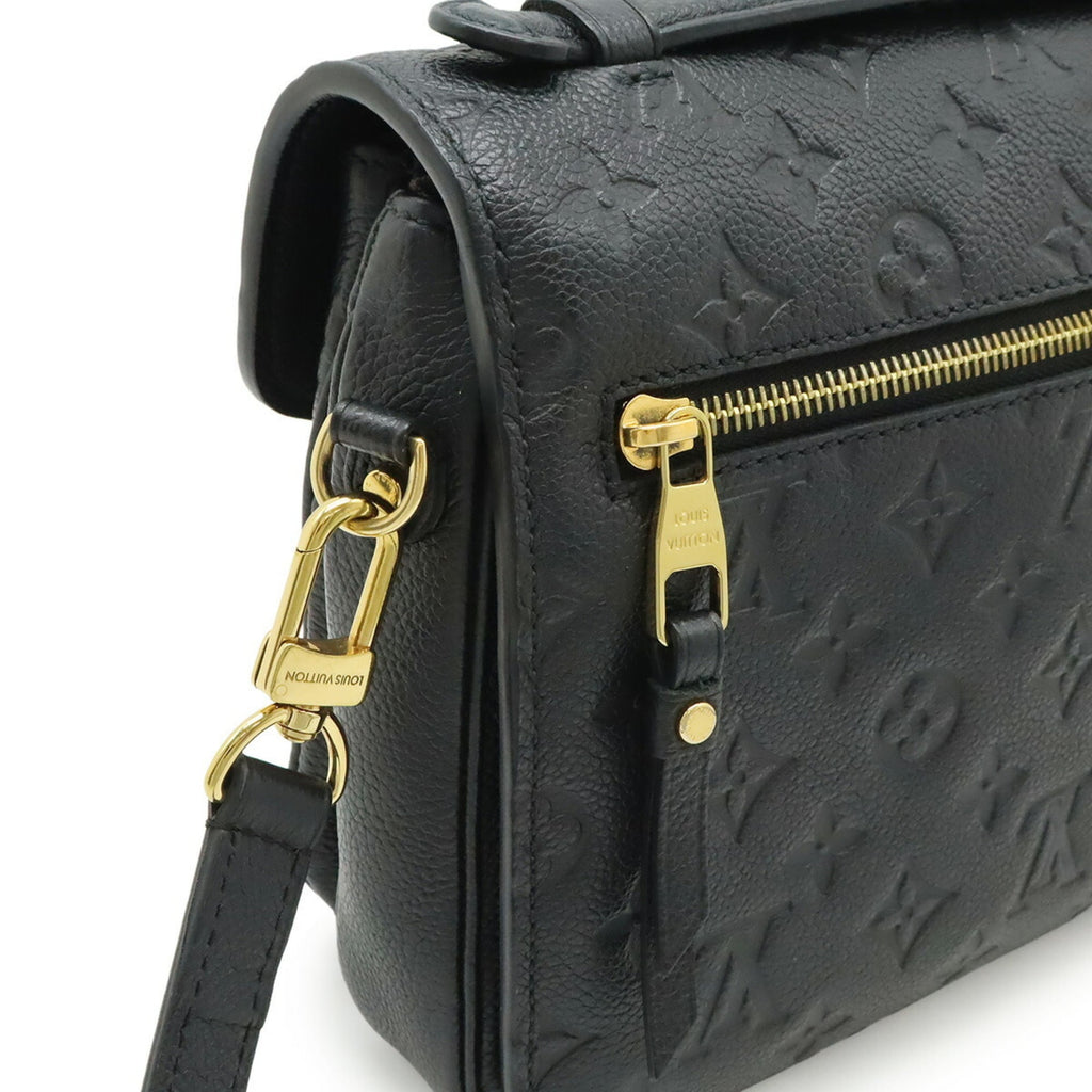 Louis Vuitton Black Noir Monogram Empreinte Handbag Pochette