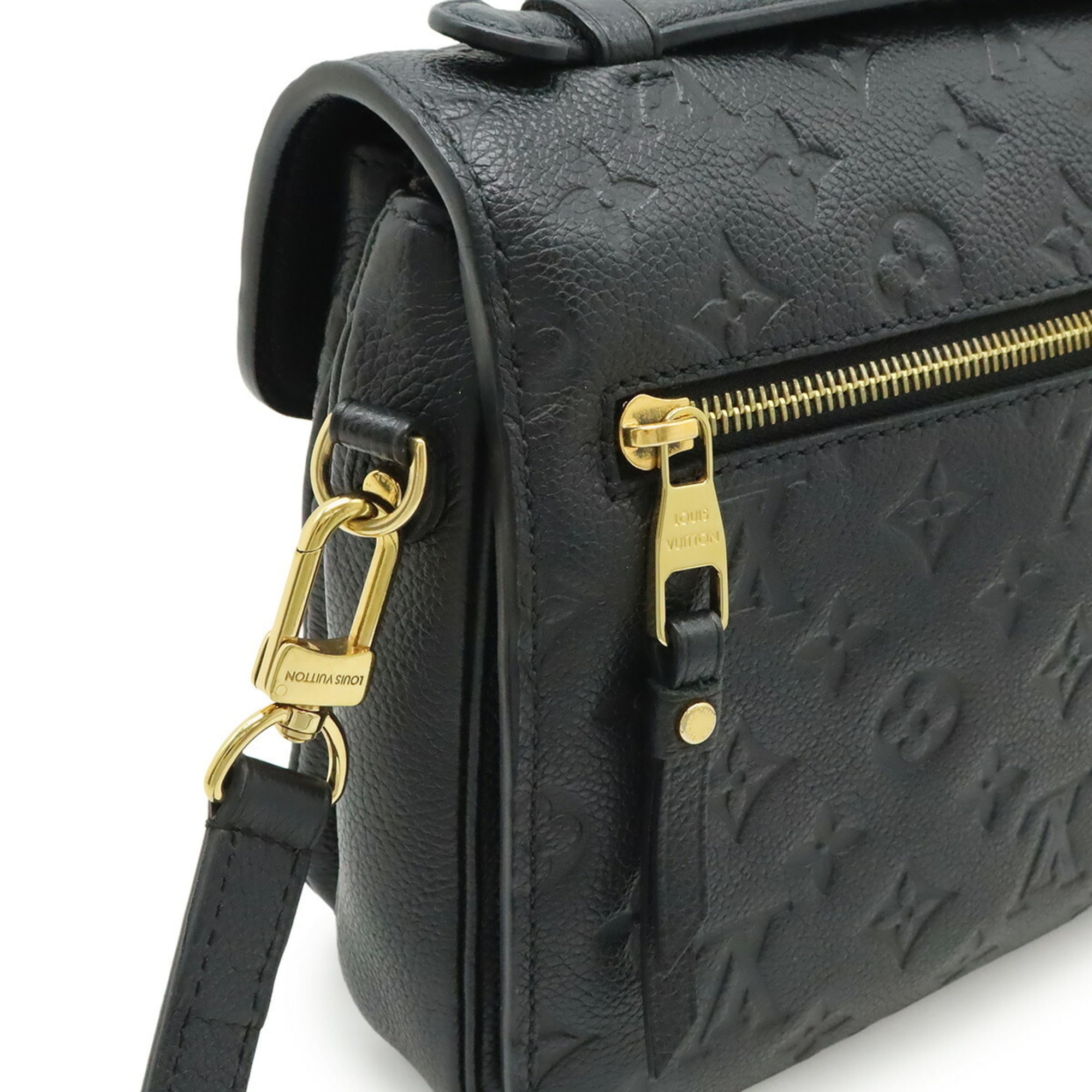 Louis Vuitton Black Noir Monogram Empreinte Handbag Pochette