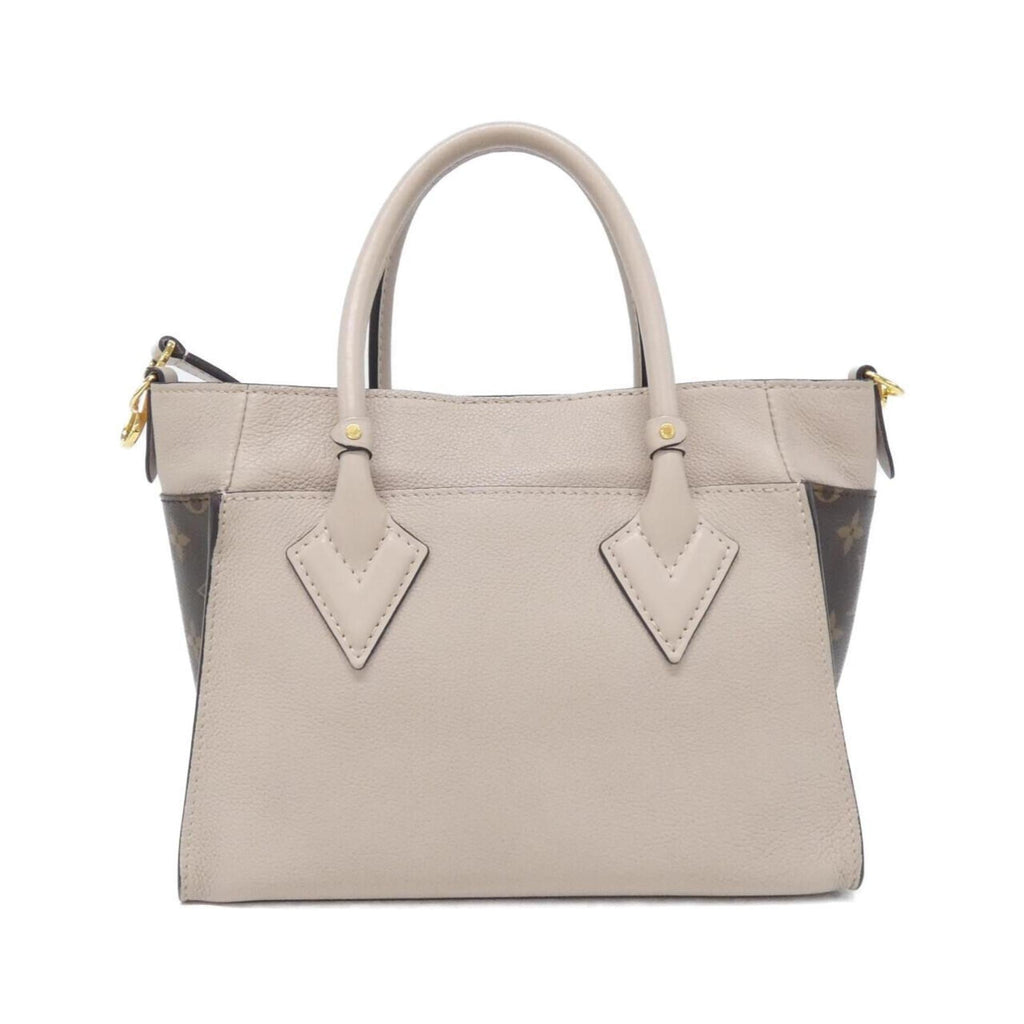 Louis Vuitton Gray Grayish Coated Canvas Leather Handbag
