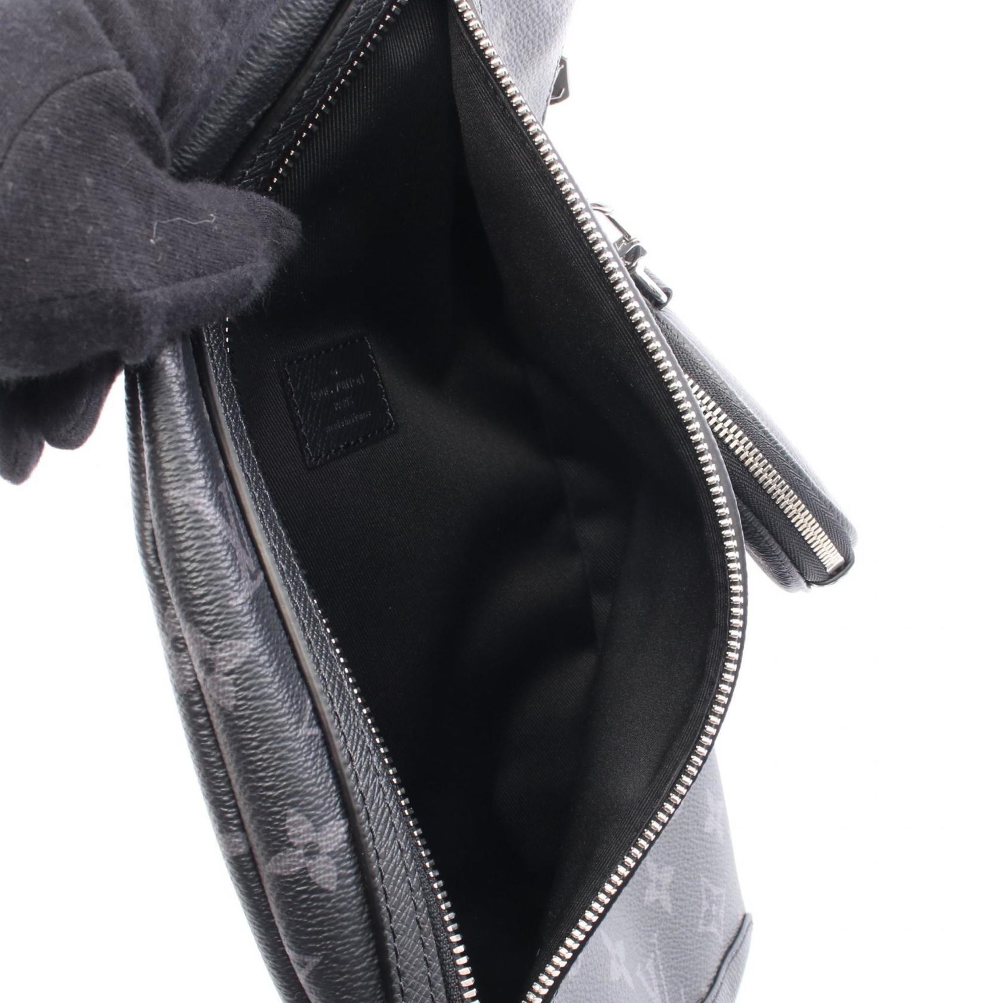 Louis Vuitton Black Coated Canvas Leather Fanny Pack