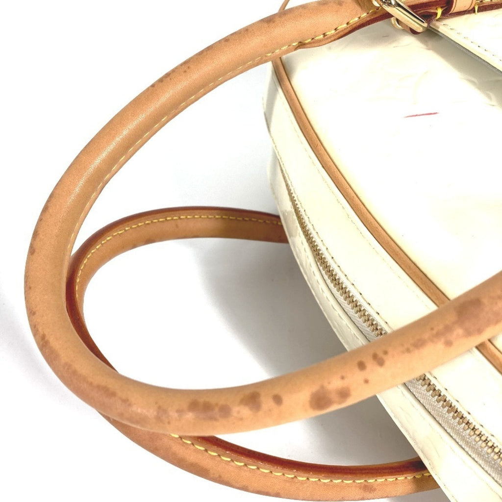 Louis Vuitton Pearl White Monogram Vernis Handbag Shoulder Bag Tote Bag