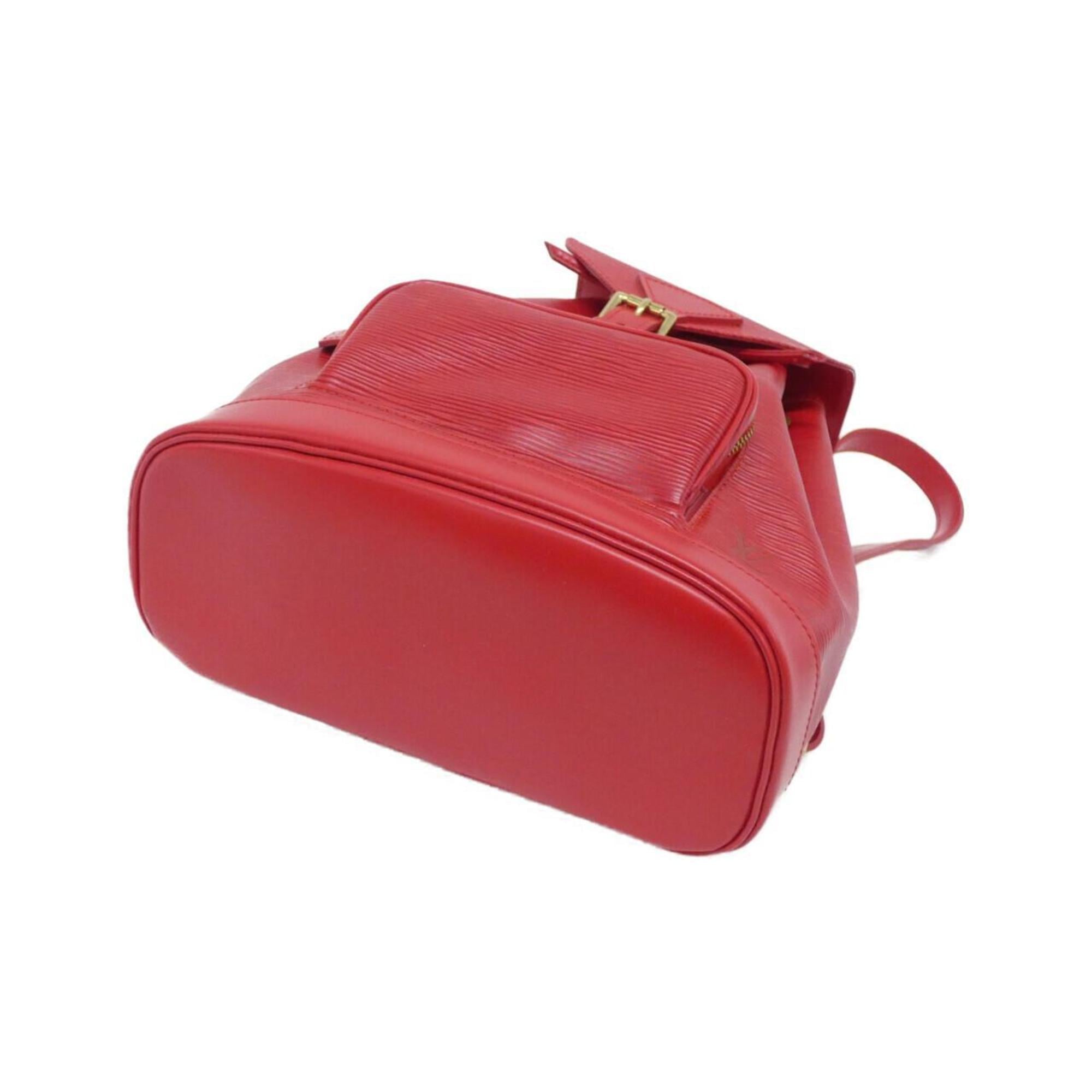 Louis Vuitton Red Color Leather Backpack