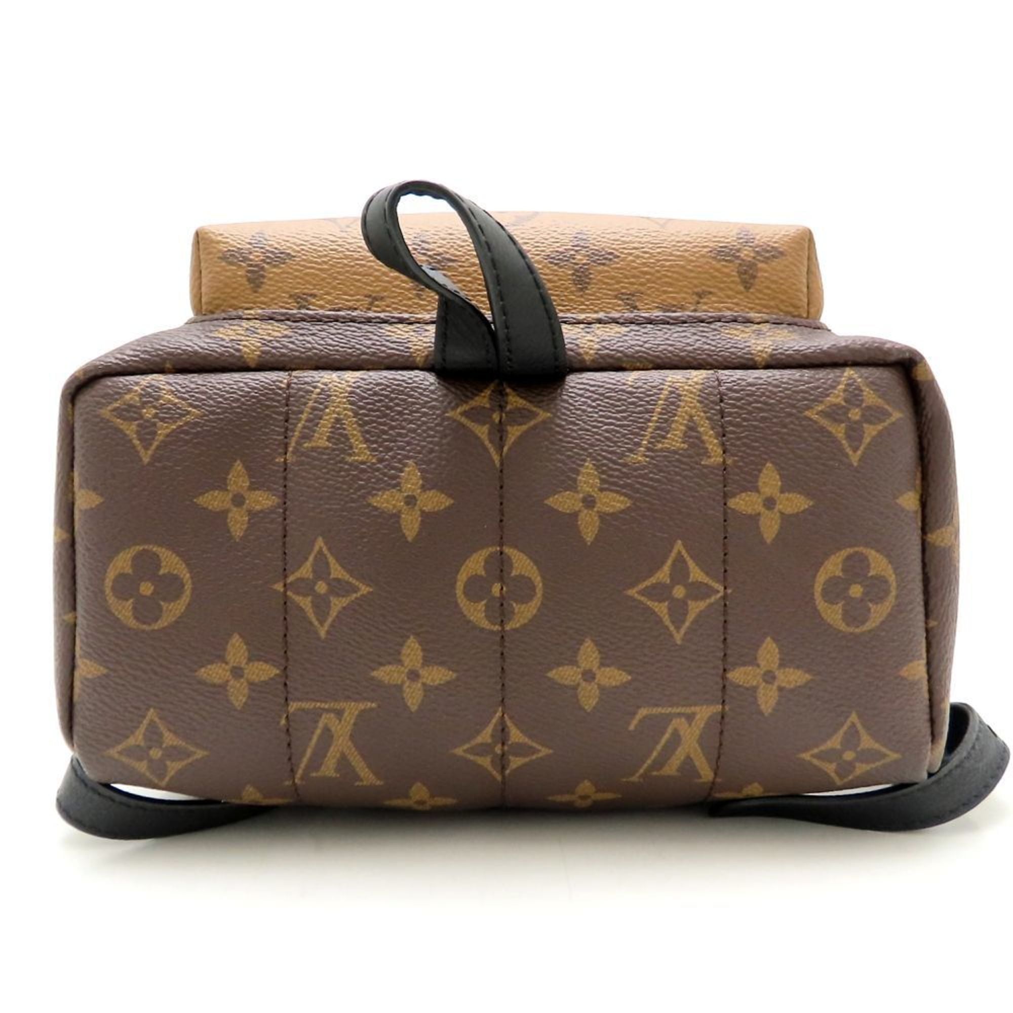 Louis Vuitton Black Brown Canvas Leather Backpack