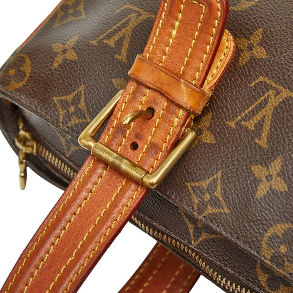 Louis Vuitton Brown Pvc Leather Handbag Tote Bag