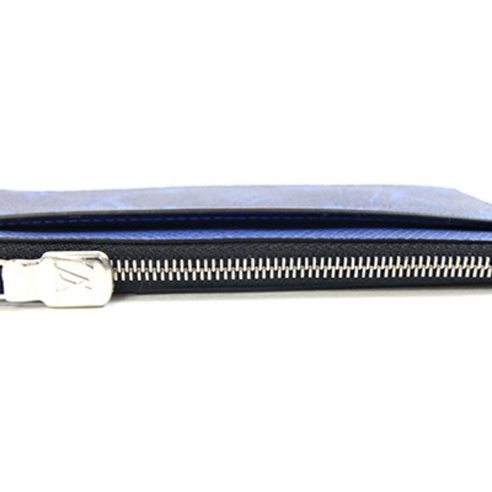 Louis Vuitton Cobalt Monogram Coated Canvas Taigarama Leather Coin Purse/Coin Case