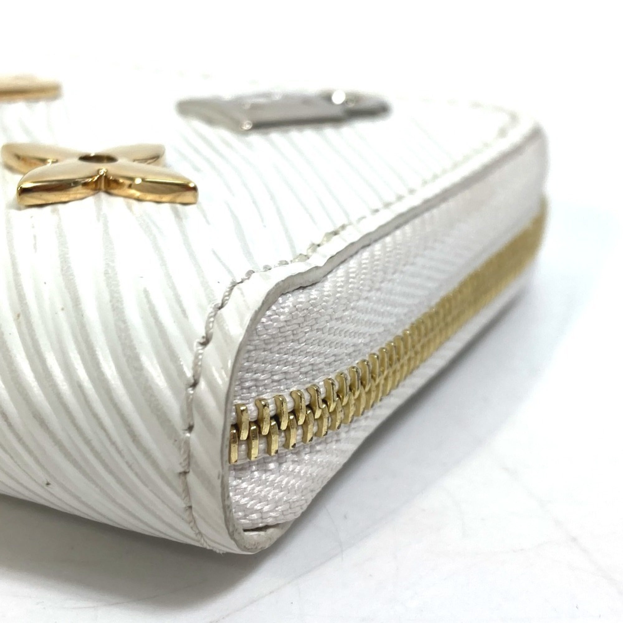 Louis Vuitton Epi Blanc White Epi Leather Coin Purse/Coin Case