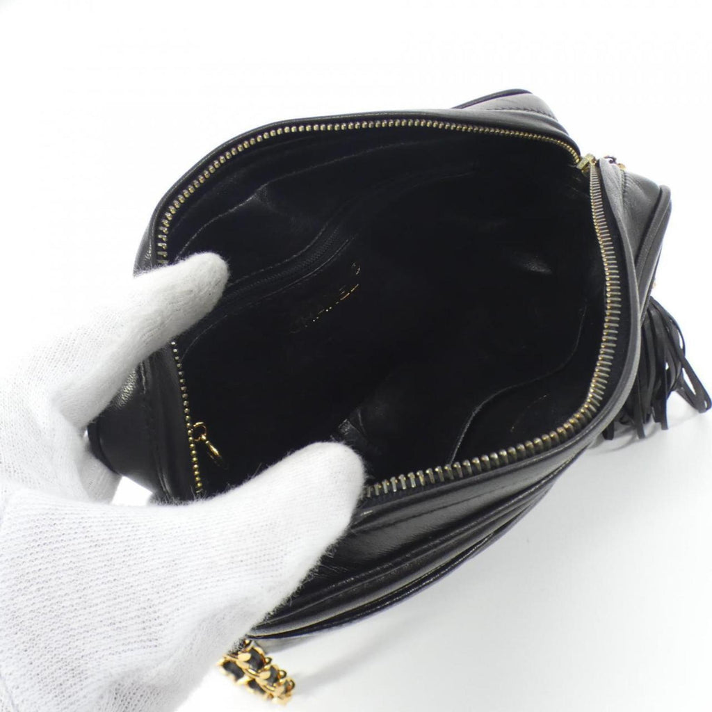 Chanel Black Leather Shoulder Bag