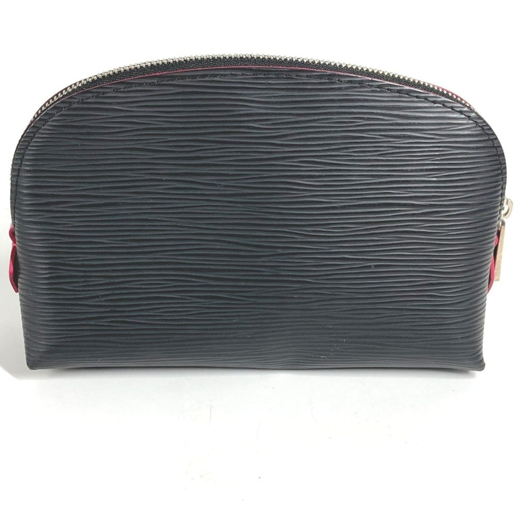 Louis Vuitton Black Noir Pink Epi Leather Pochette Pouch