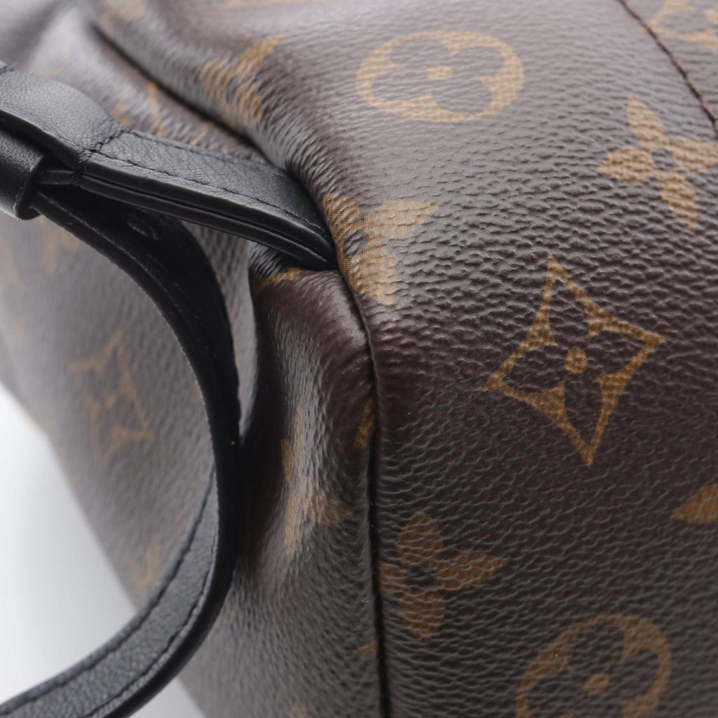 Louis Vuitton Black Brown Monogram Coated Canvas Backpack