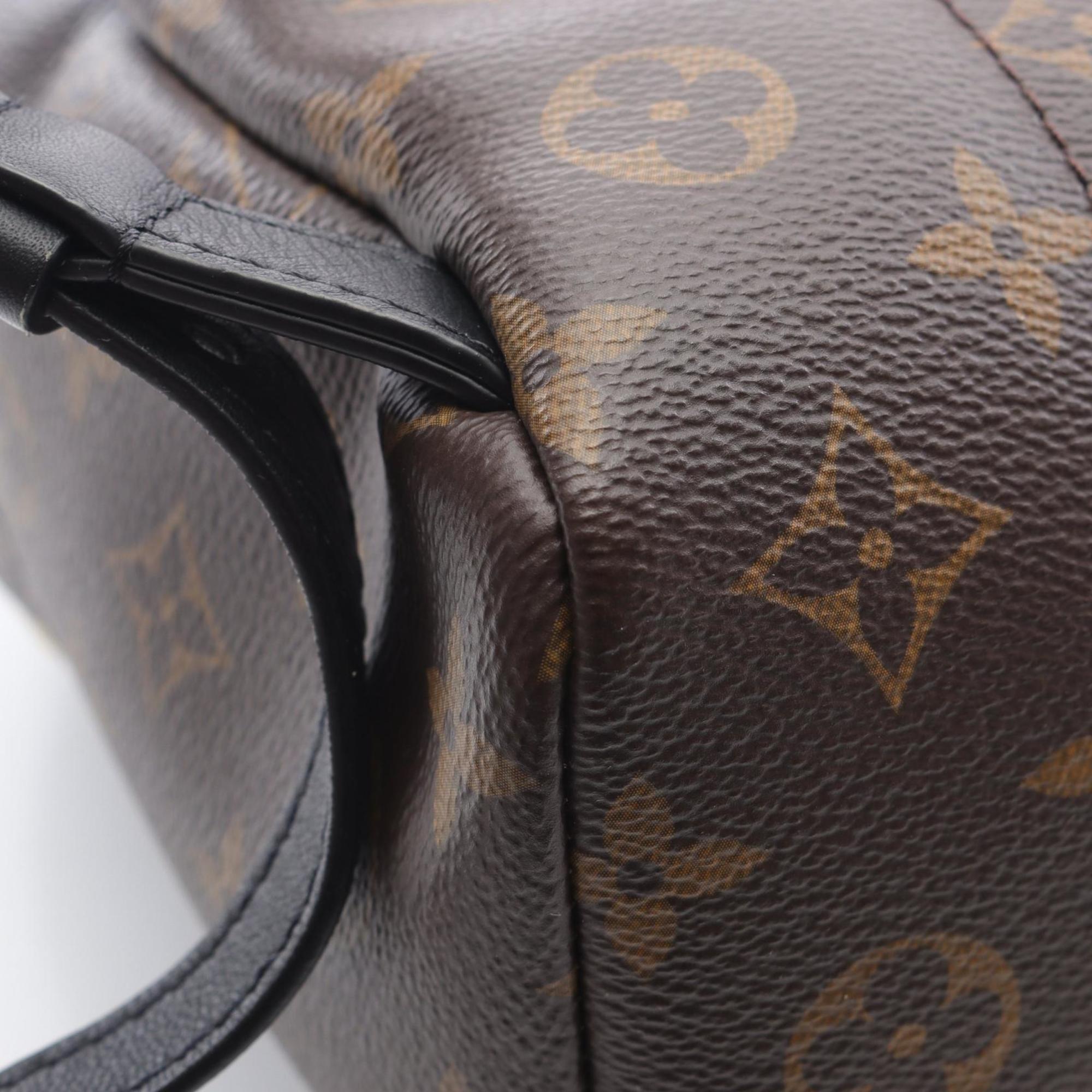 Louis Vuitton Black Brown Monogram Coated Canvas Backpack