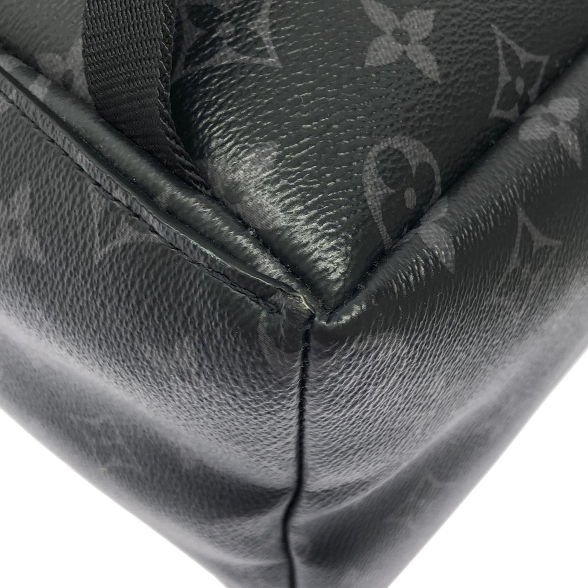 Louis Vuitton Black Green Coated Canvas Backpack