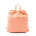 Chanel Orange Grained Calfskin Backpack Handbag