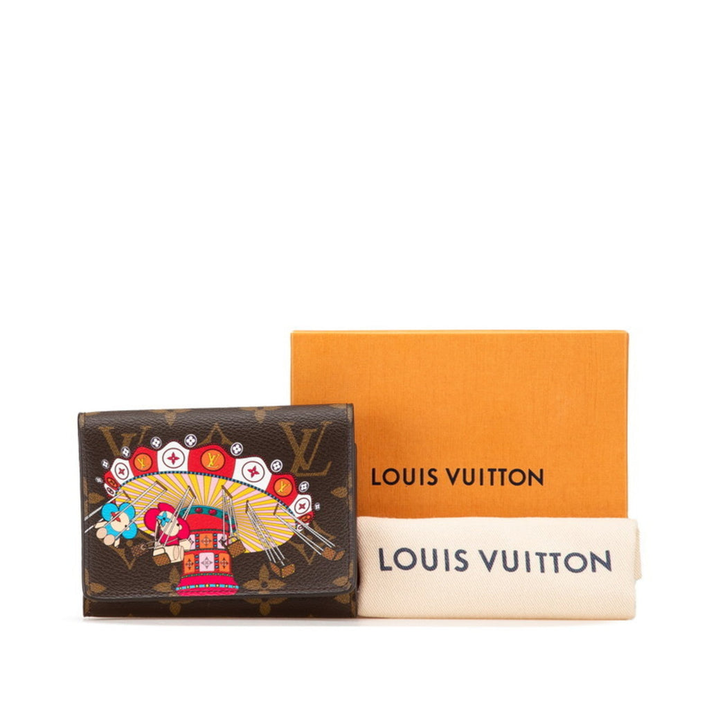 Louis Vuitton Brown Rose Ballerine Pvc Leather Wallet (Tri-Fold)