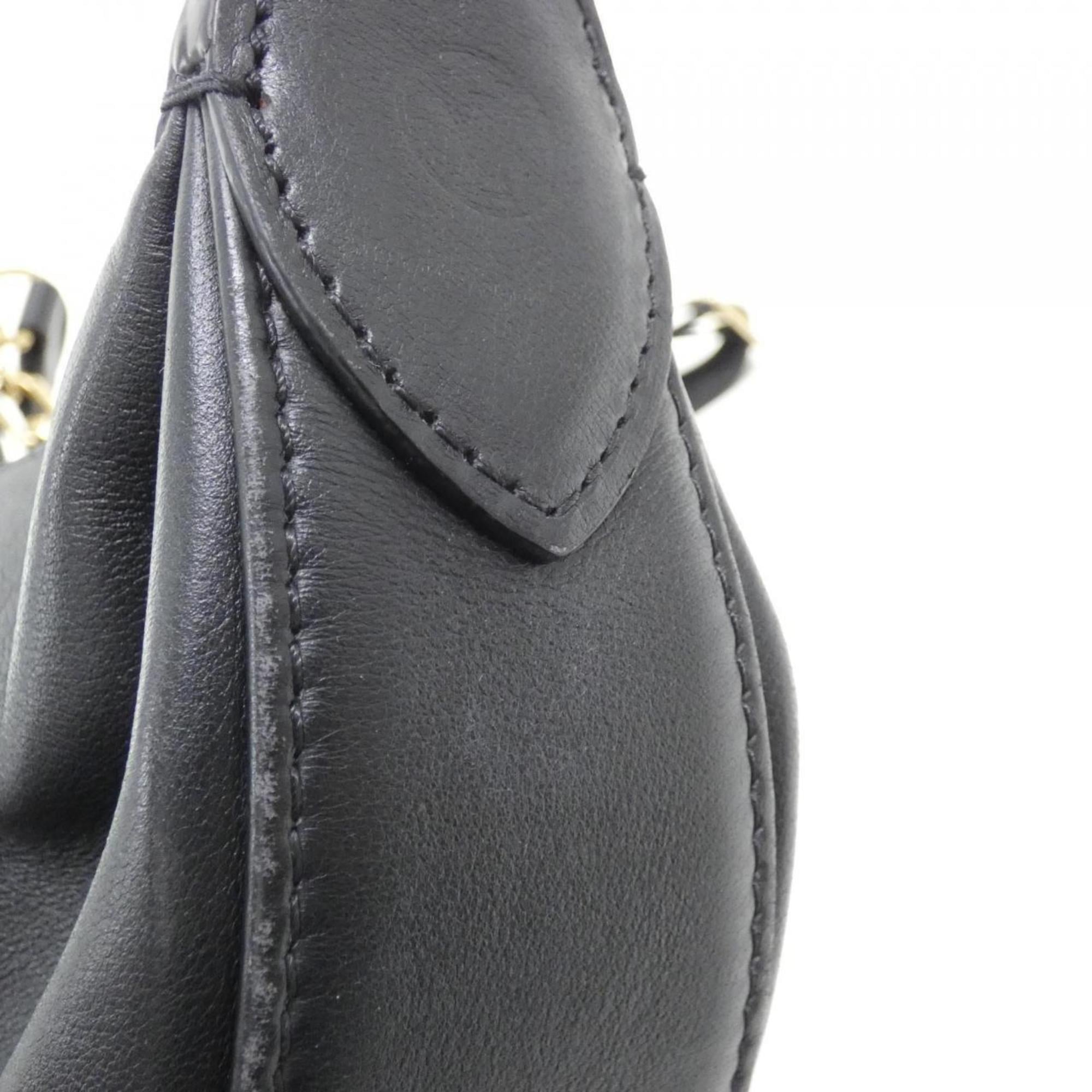 Louis Vuitton Black Leather Shoulder Bag