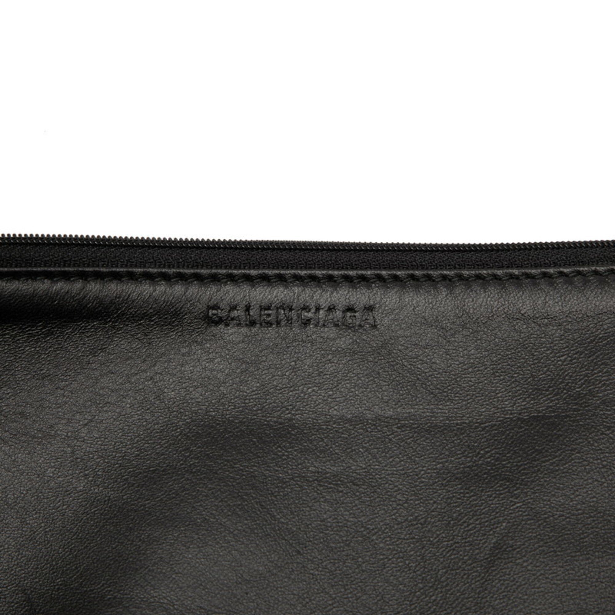 Balenciaga Black Multi-Color Pvc Clutch Bag Hand