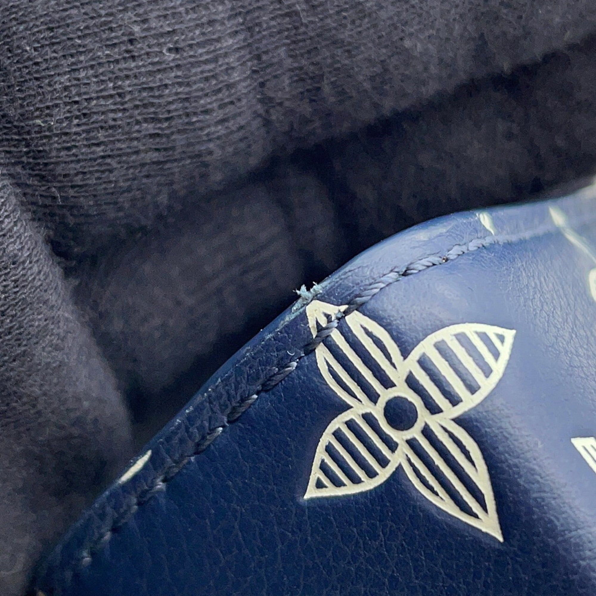 Louis Vuitton Navy White Monogram Shadow Shoulder Bag