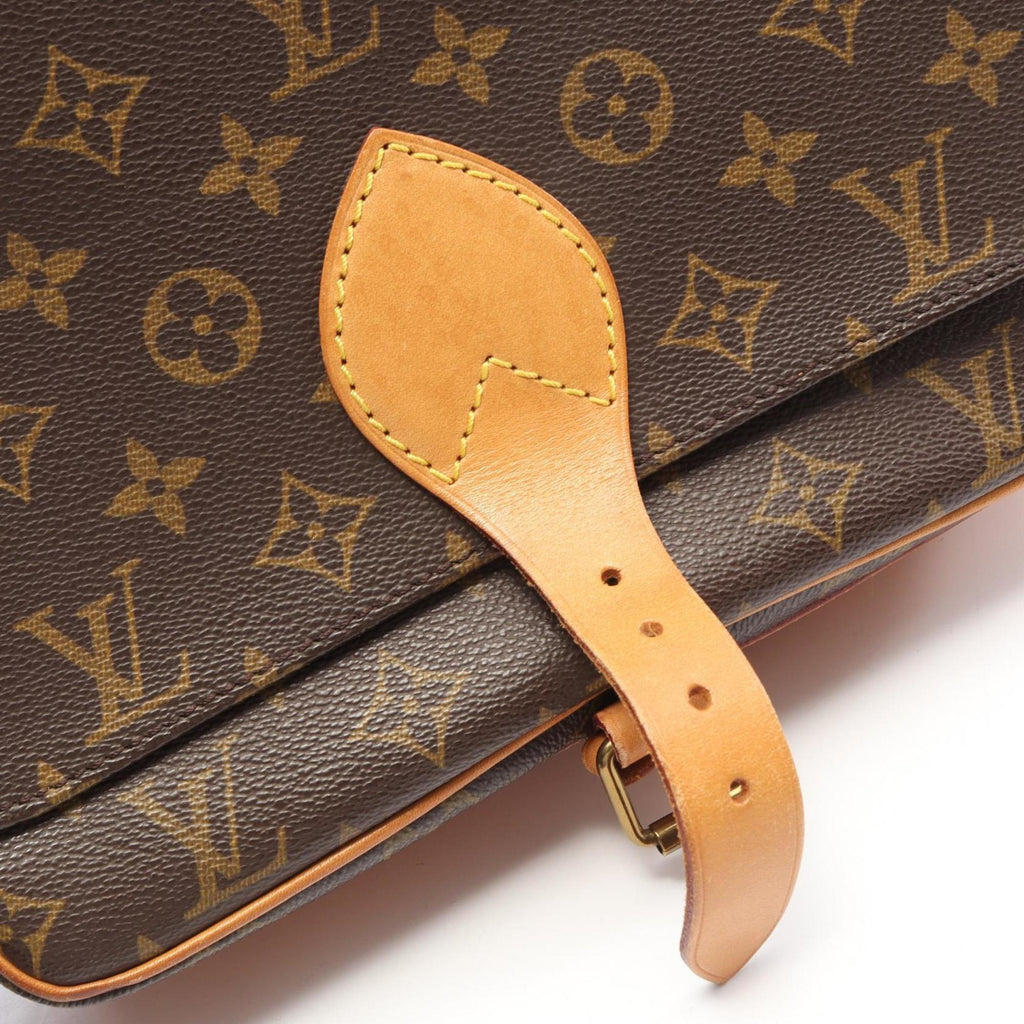 Louis Vuitton Brown Monogram Coated Canvas Leather Handbag Shoulder Bag