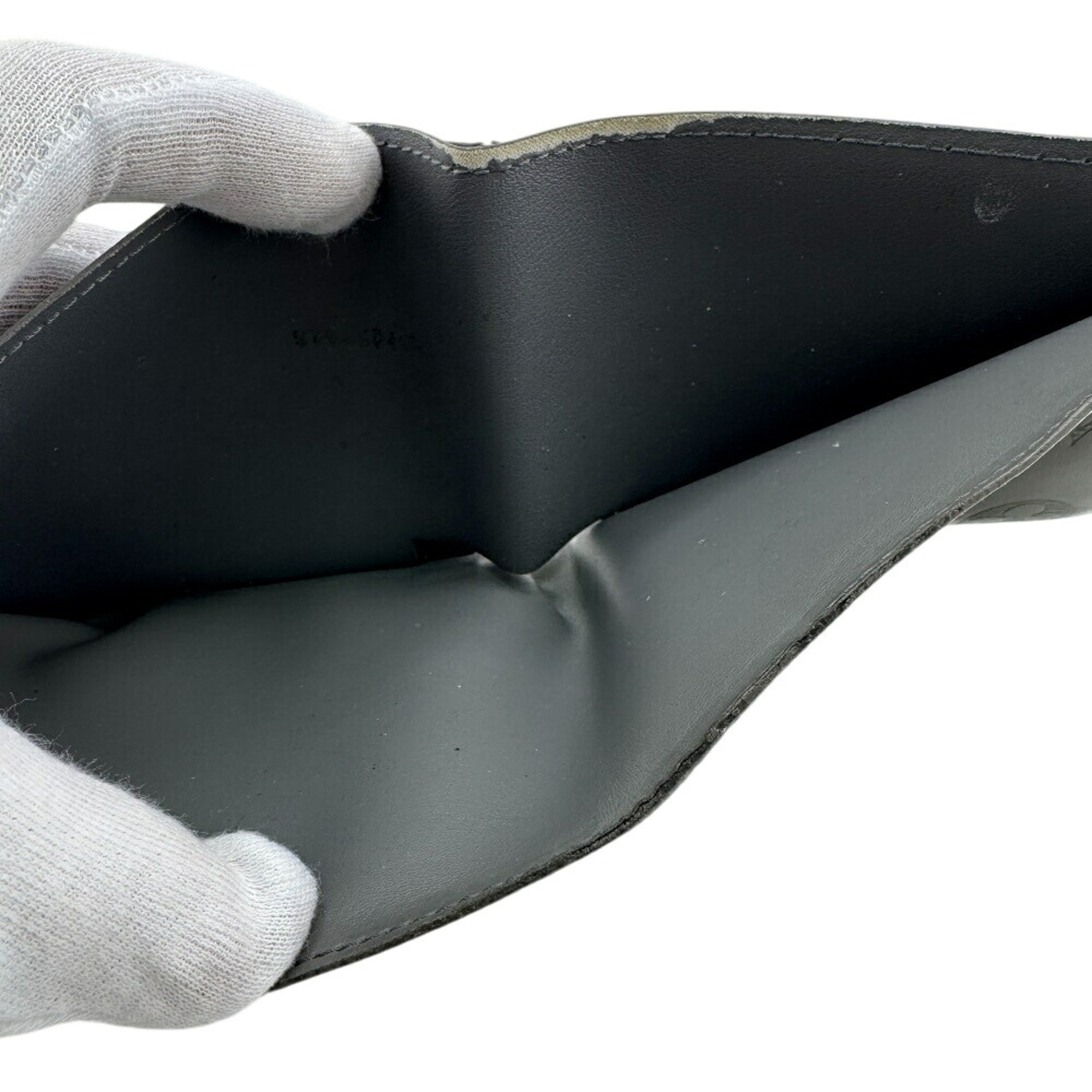 Louis Vuitton Dark Gray Gray Leather Wallet