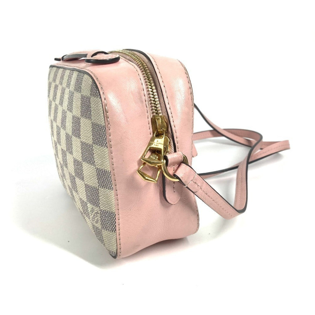 Louis Vuitton Pink White Damier Azur Pochette Shoulder Bag