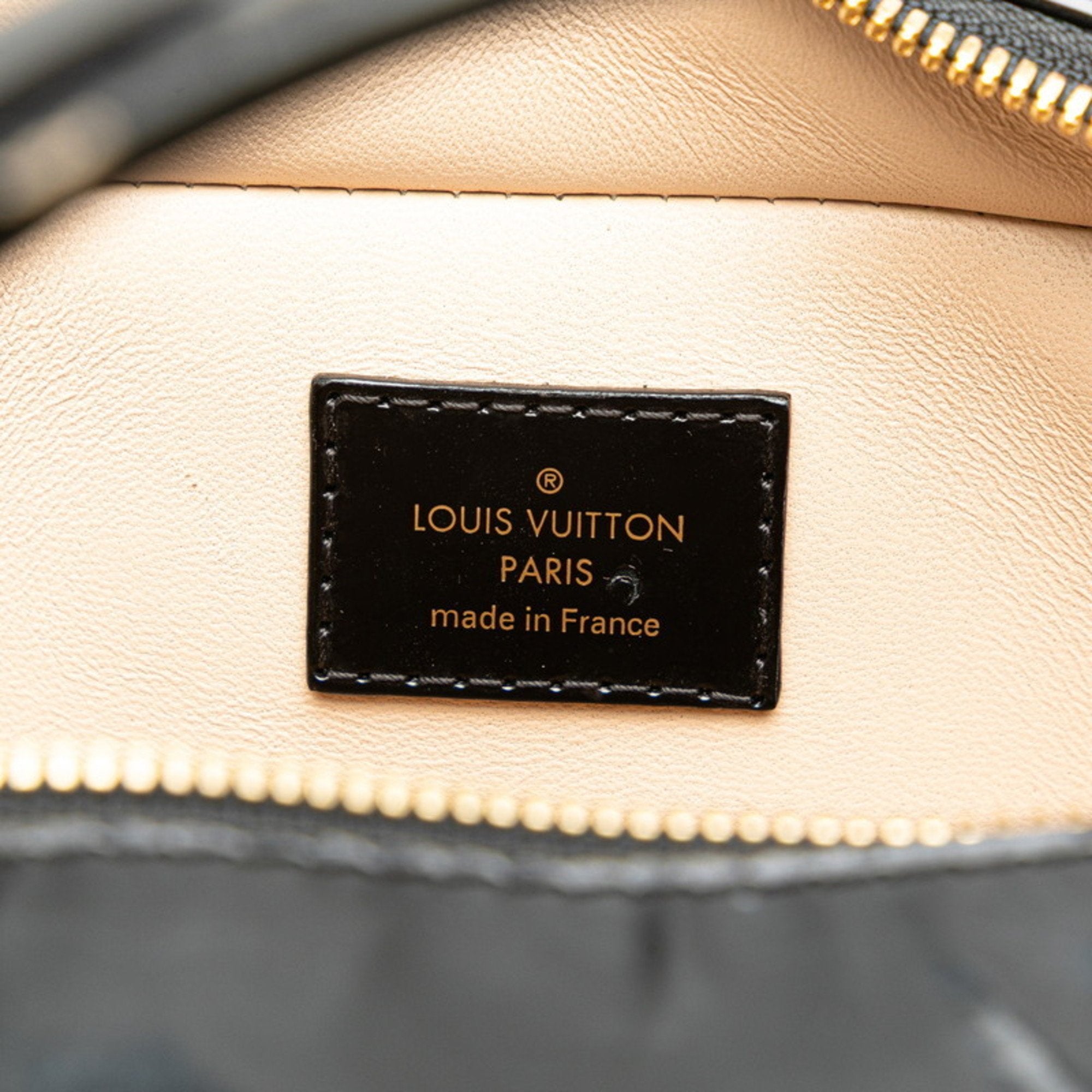 Louis Vuitton Black Leather Handbag Shoulder Bag