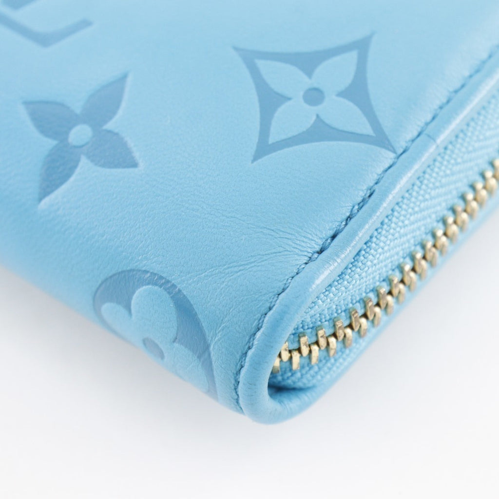 Louis Vuitton Blue Turquoise Leather Long Wallet