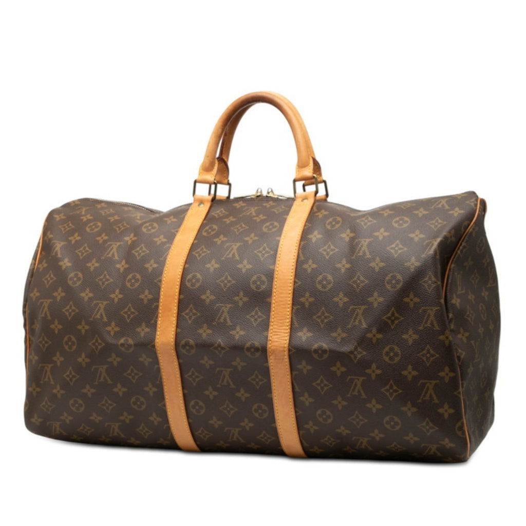 Louis Vuitton Brown Pvc Leather Boston Bag
