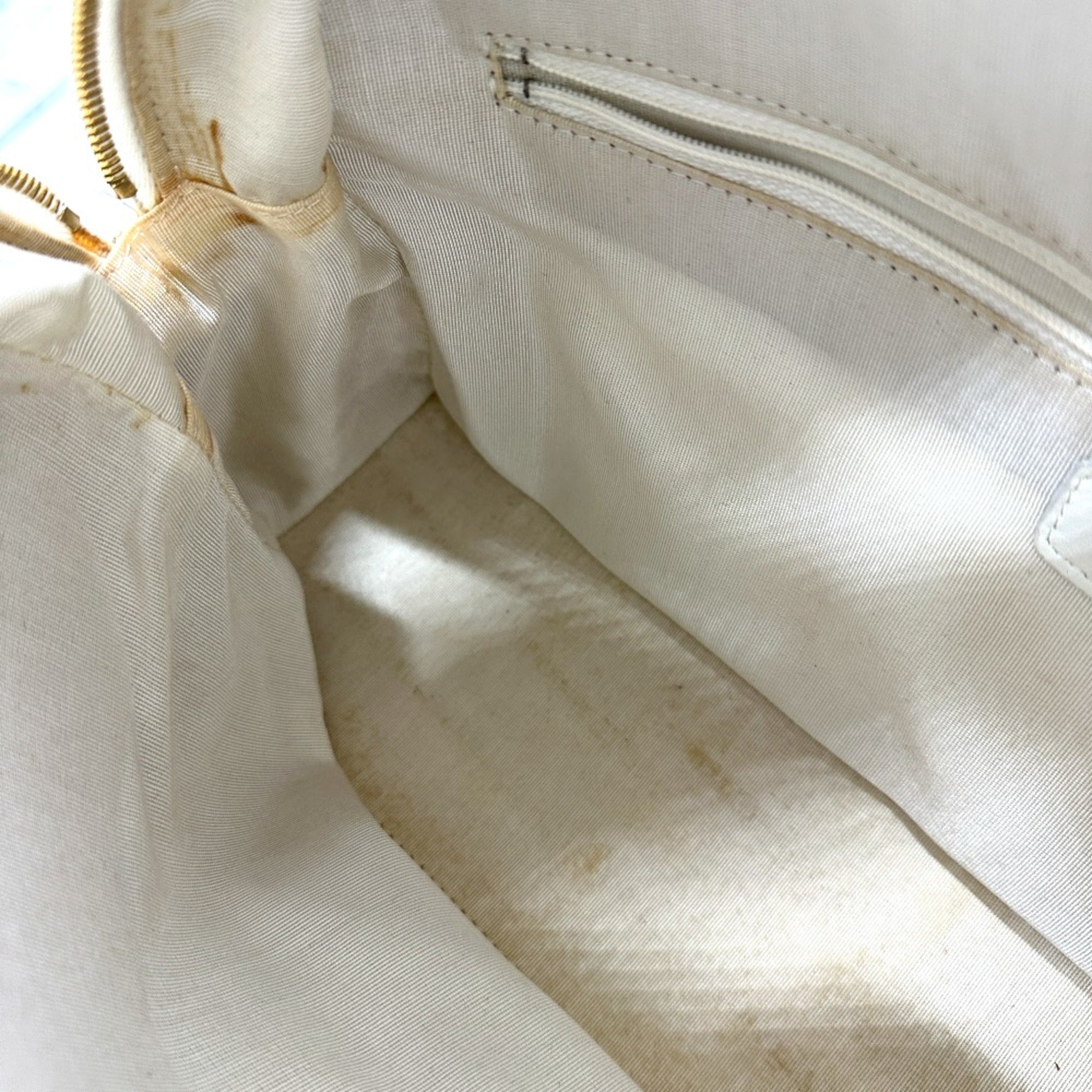 Chanel White Leather Handbag