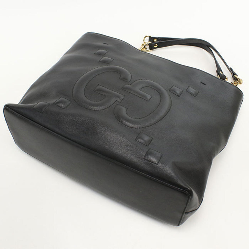 Gucci Black Leather Tote Bag (Pre-Owned)