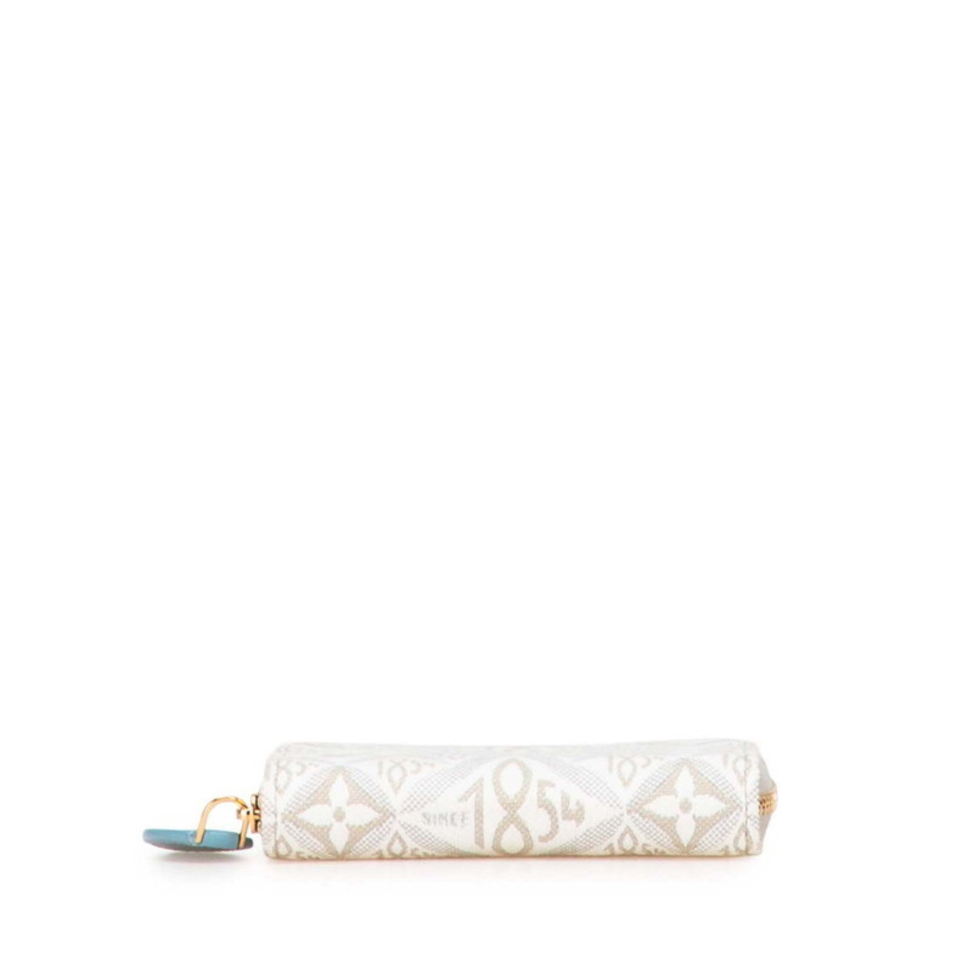 Louis Vuitton Monogram Beige White Canvas Leather Coin Purse/Coin Case