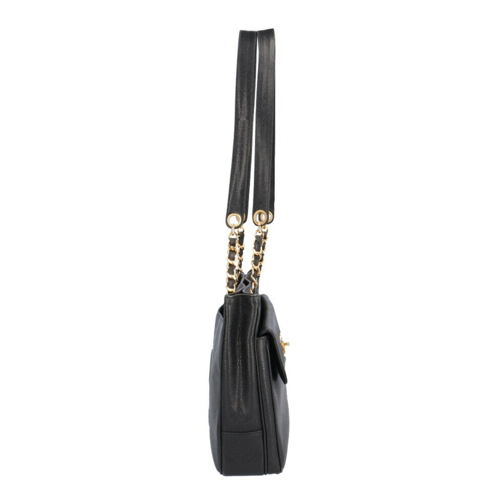 Chanel Black Grained Calfskin Tote Bag