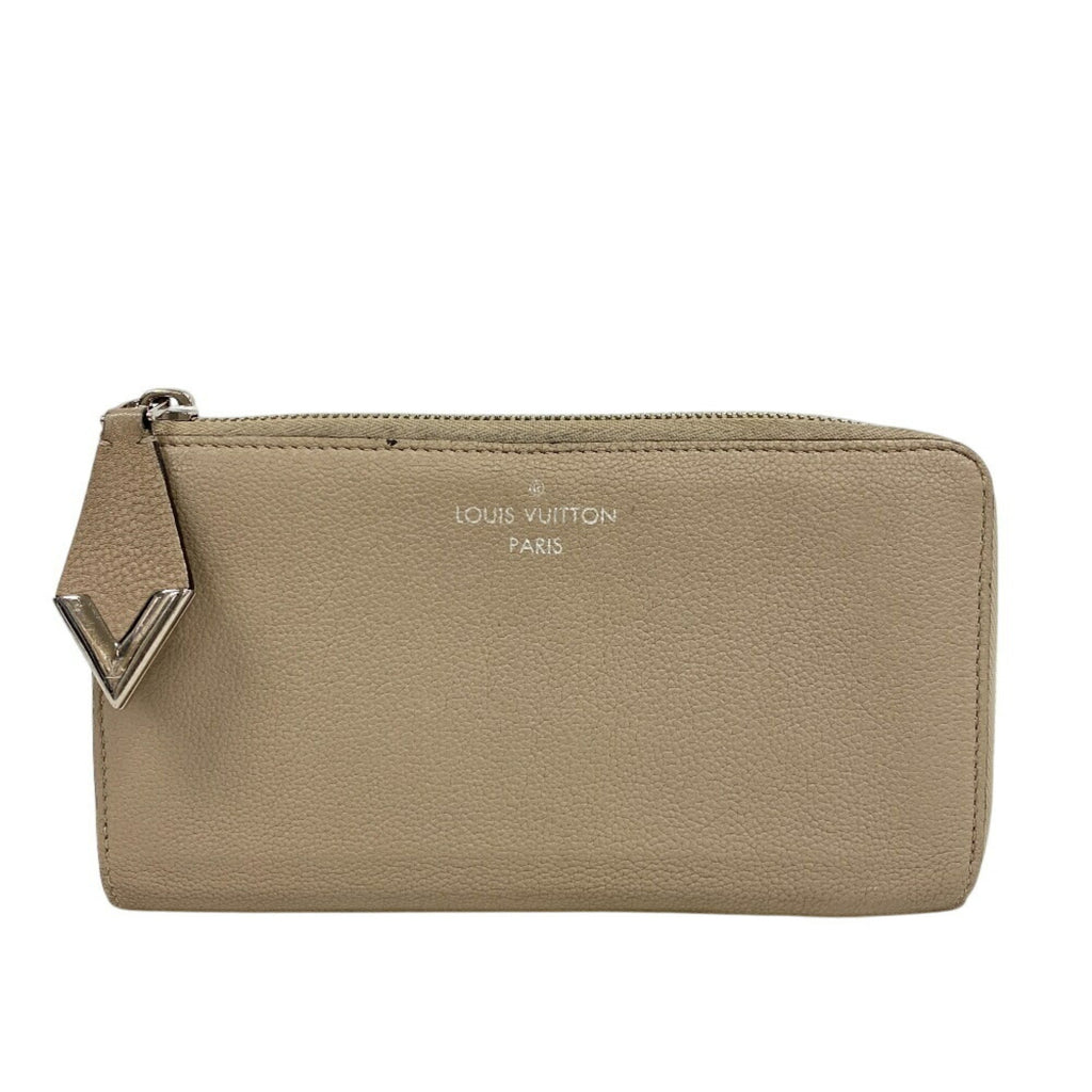 Louis Vuitton Parnassea Beige Leather Long Wallet