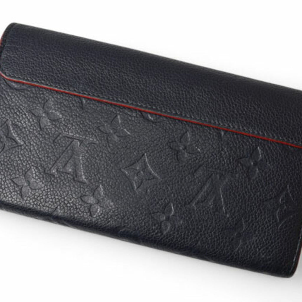 Louis Vuitton Marine Rouge Monogram Monogram Empreinte Long Wallet (Tri-Fold)