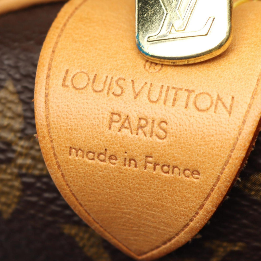 Louis Vuitton Brown Coated Canvas Leather Boston Bag Handbag
