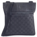 Gucci Gg Canvas Black Gg Canvas Leather Shoulder Bag (Pre-Owned)