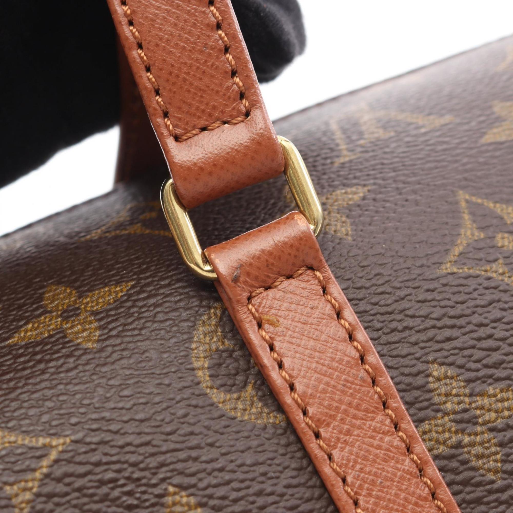 Louis Vuitton Brown Monogram Coated Canvas Leather Handbag