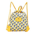 Gucci Blue Yellow Nylon Leather Backpack (Pre-Owned)