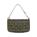Louis Vuitton Brown Khaki Coated Canvas Pochette Pouch
