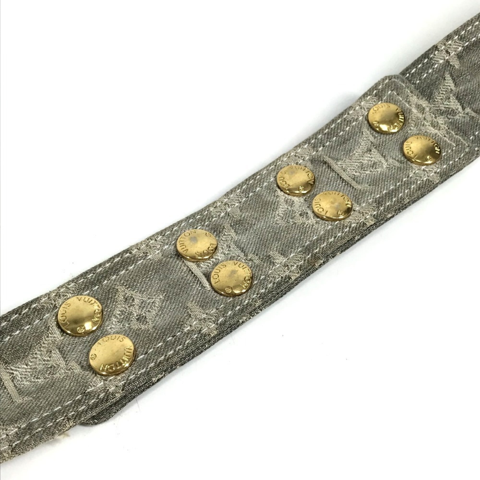 Louis Vuitton Black Gray Monogram Denim Shoulder Bag