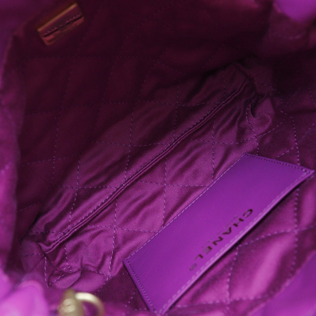 Chanel Purple Leather Handbag Shoulder Bag