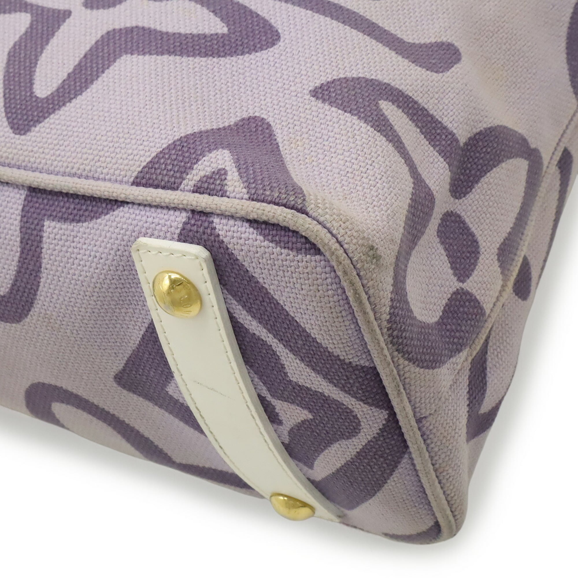Louis Vuitton Purple Canvas Shoulder Bag Tote Bag