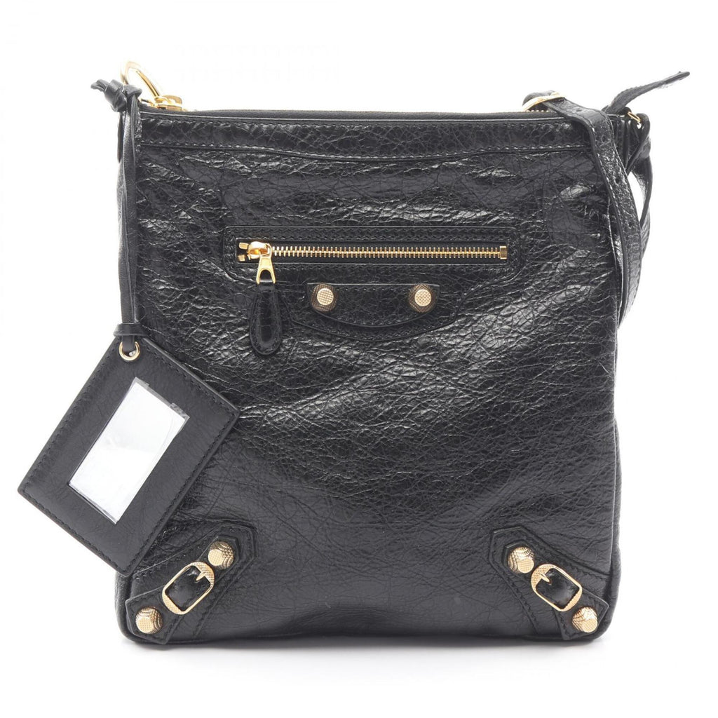 Balenciaga Black Leather Handbag Shoulder