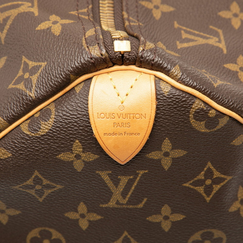Louis Vuitton Brown Pvc Leather Boston Bag Handbag