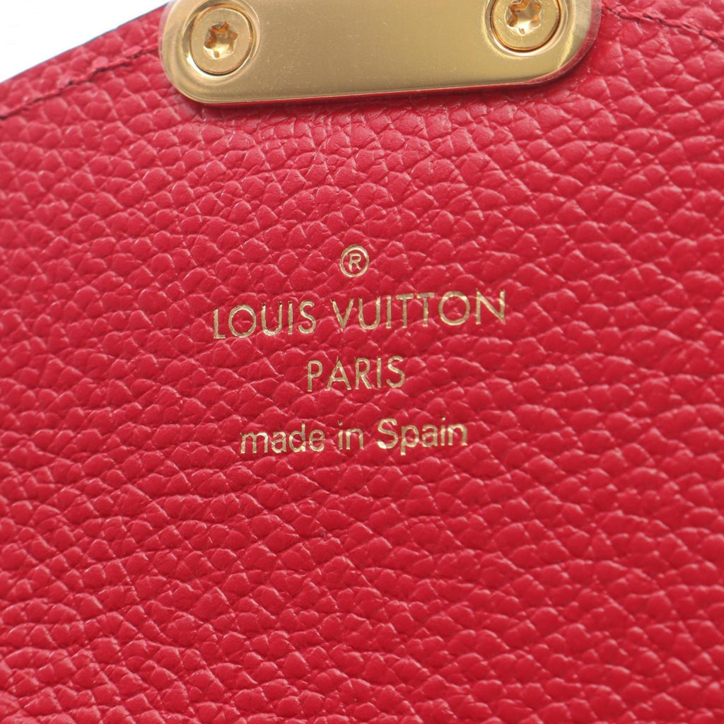 Louis Vuitton Red Color Leather Long Wallet