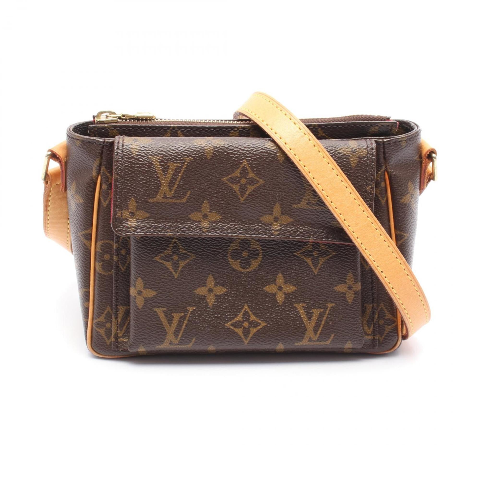 Louis Vuitton Monogram Brown Coated Canvas Leather Shoulder Bag